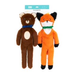 Fluffy Peltz – Bear And Fox -ZippyPaws Fun Outlet Store ZP1084 MAINSMALL 06