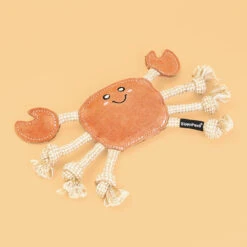 EcoZippy Suede And Rope Buddies – Crab -ZippyPaws Fun Outlet Store ZP1442 COLORSMALL