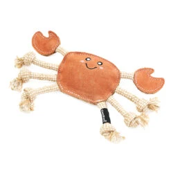 EcoZippy Suede And Rope Buddies – Crab -ZippyPaws Fun Outlet Store ZP1442 MAINSMALL 03
