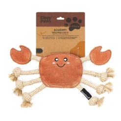EcoZippy Suede And Rope Buddies – Crab -ZippyPaws Fun Outlet Store ZP1442 MAINSMALL 06