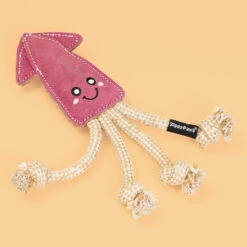EcoZippy Suede And Rope Buddies – Squid -ZippyPaws Fun Outlet Store ZP1443 COLORSMALL