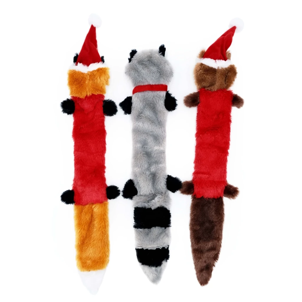 Holiday Skinny Peltz 3-Pack – Large (Santa Fox, Raccoon, And Elf Squirrel) 2 Holiday Skinny Peltz 3-Pack – Large (Santa Fox, Raccoon, And Elf Squirrel) - Image 2