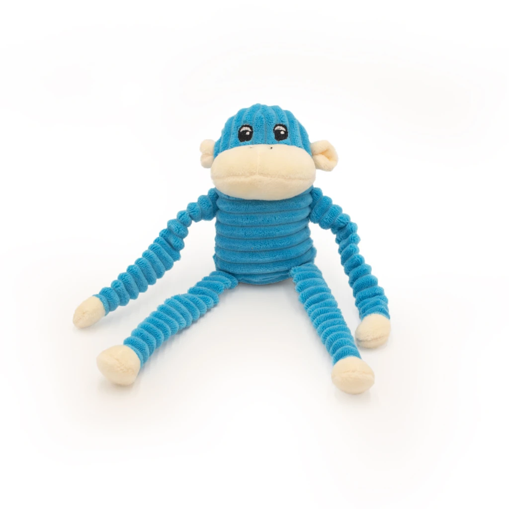 Spencer The Crinkle Monkey 2-Pack Small Rainbow And Blue 2 Spencer The Crinkle Monkey 2-Pack Small Rainbow And Blue - Image 2