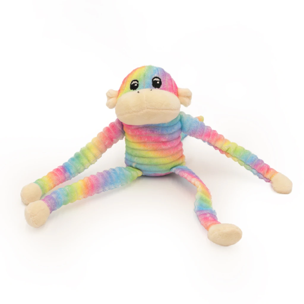 Spencer The Crinkle Monkey 2-Pack Small Rainbow And Blue 3 Spencer The Crinkle Monkey 2-Pack Small Rainbow And Blue - Image 3