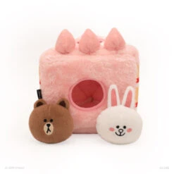 LINE FRIENDS Zippy Burrow® BROWN And CONY In Cake -ZippyPaws Fun Outlet Store ZPC1863 3 copyright edited 1024x1024 1
