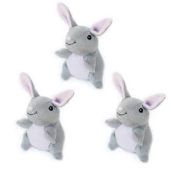 Miniz 3-Pack Bunnies -ZippyPaws Fun Outlet Store zp249 2 1