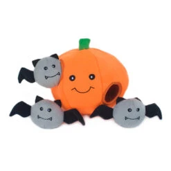 Halloween Burrow® – Pumpkin With Bats -ZippyPaws Fun Outlet Store zp661 1